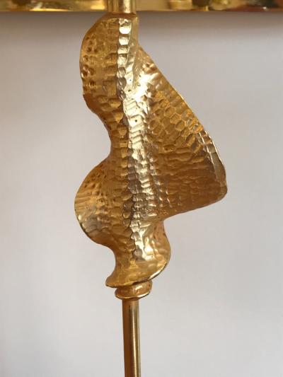  Fondica Fondica Awesome Pair of Gold Bronze desk Lamps Signed De Wael
