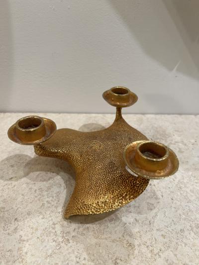  Fondica Gilt Bronze Fondica Candle Holder