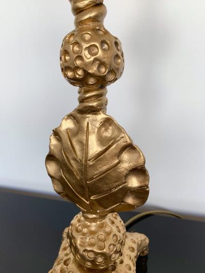  Fondica Gilt Metal Bronze Lamp by Mathias for Fondica France 2000s