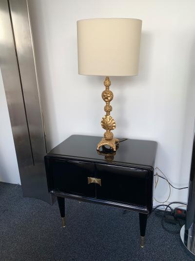  Fondica Gilt Metal Bronze Lamp by Mathias for Fondica France 2000s