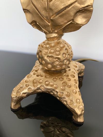  Fondica Gilt Metal Bronze Lamp by Mathias for Fondica France 2000s