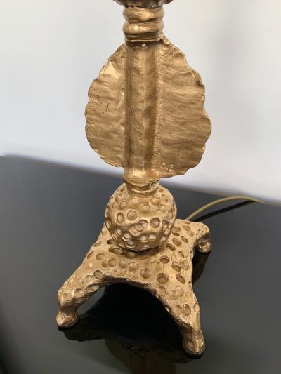  Fondica Gilt Metal Bronze Lamp by Mathias for Fondica France 2000s