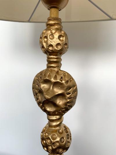  Fondica Gilt Metal Bronze Lamp by Mathias for Fondica France 2000s
