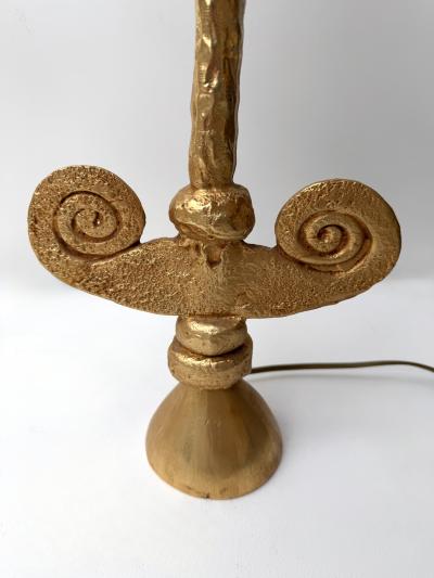 Fondica Pair of Lamps Gilt Metal by Pierre Casenove for Fondica France 1990s