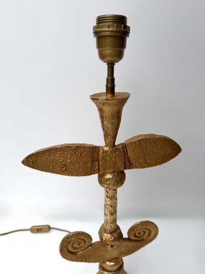 Fondica Pair of Lamps Gilt Metal by Pierre Casenove for Fondica France 1990s