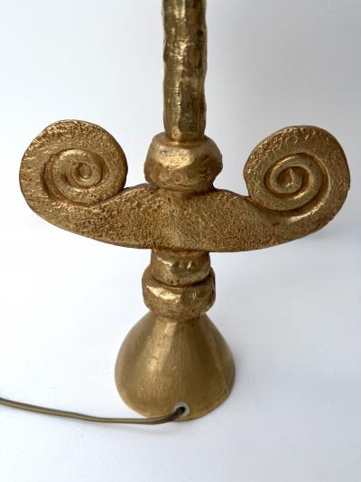 Fondica Pair of Lamps Gilt Metal by Pierre Casenove for Fondica France 1990s