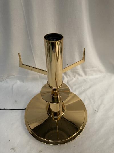  Fontana Arte 1980s Brass and glass lamp attributed to Fontana Art 