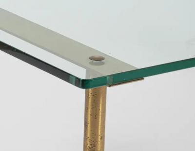  Fontana Arte Brass and glass coffee table in the style of Fontana Arte