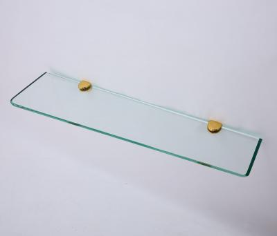  Fontana Arte Fontana Arte Asymmetric Console in Glass with Bronze Mounts Italy 1950s