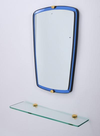  Fontana Arte Fontana Arte Asymmetric Console in Glass with Bronze Mounts Italy 1950s