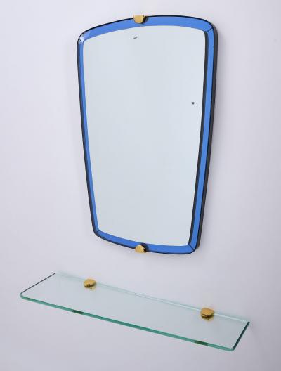  Fontana Arte Fontana Arte Asymmetric Console in Glass with Bronze Mounts Italy 1950s