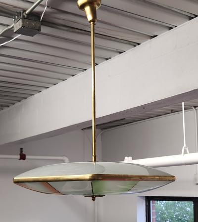  Fontana Arte Fontana Arte Pendant with Colorful Painted Glass