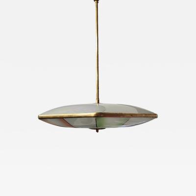  Fontana Arte Fontana Arte Pendant with Colorful Painted Glass