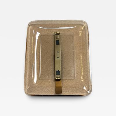  Fontana Arte Fontana Arte Pink Glass Picture Frame with Brass Easel