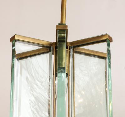  Fontana Arte FontanaArte 1950s Fontana Arte Attributed Brass And Glass Pendant