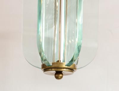  Fontana Arte FontanaArte 1950s Fontana Arte Attributed Brass And Glass Pendant