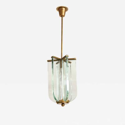  Fontana Arte FontanaArte 1950s Fontana Arte Attributed Brass And Glass Pendant
