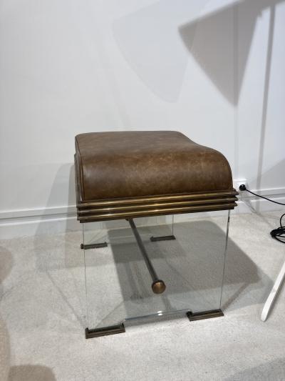  Fontana Arte FontanaArte 1970s Pair of Ottomans by Fontana Arte