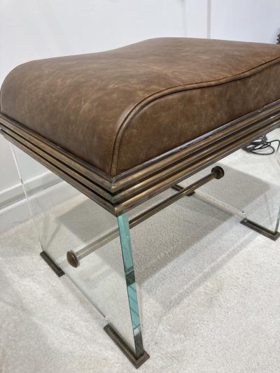  Fontana Arte FontanaArte 1970s Pair of Ottomans by Fontana Arte