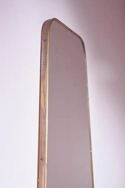  Fontana Arte FontanaArte A substantial midcentury modernist wall mirror with brass frame Italy 1950s