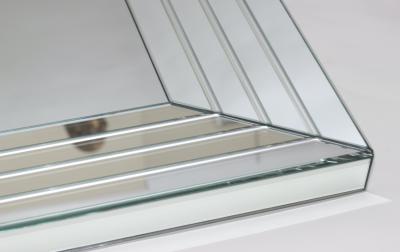  Fontana Arte FontanaArte Beveled Rectangle Fontana Arte Modernist Mirror Italy 1960