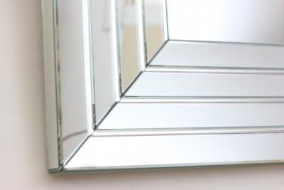  Fontana Arte FontanaArte Beveled Rectangle Fontana Arte Modernist Mirror Italy 1960