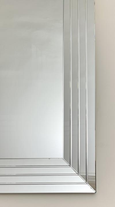  Fontana Arte FontanaArte Beveled Rectangle Fontana Arte Modernist Mirror Italy 1960