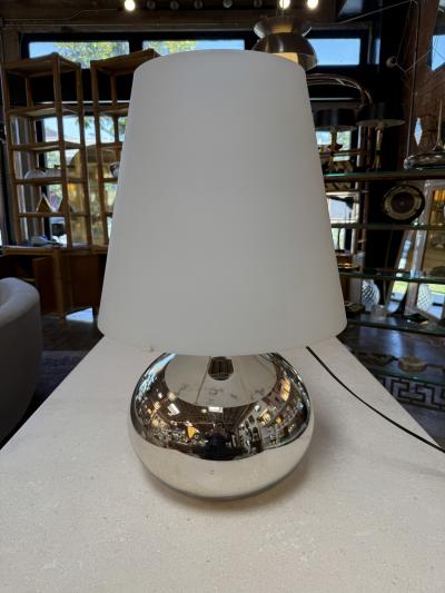  Fontana Arte FontanaArte Chrome Sphere Table Lamp Attributed to Fontana Arte Italy Circa 1970s