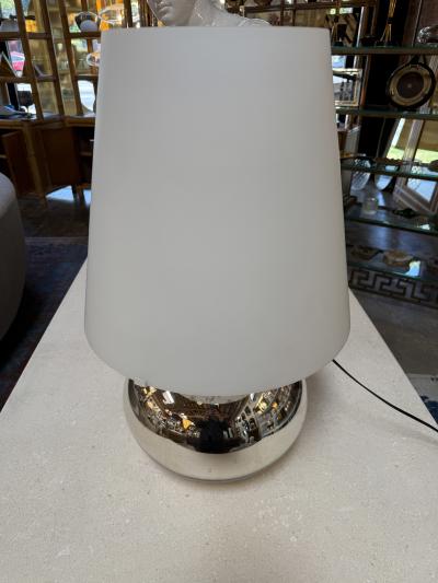  Fontana Arte FontanaArte Chrome Sphere Table Lamp Attributed to Fontana Arte Italy Circa 1970s