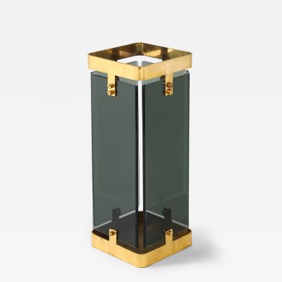  Fontana Arte FontanaArte Crystal and Brass Umbrella Stand by Fontana Arte