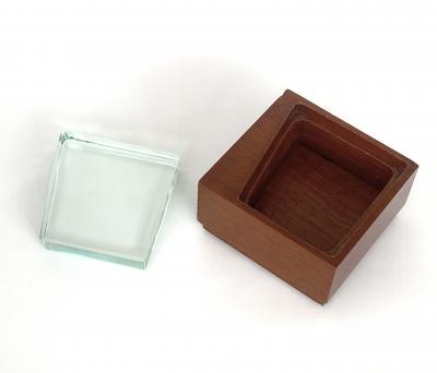  Fontana Arte FontanaArte FONTANA ARTE WALNUT AND GLASS BOXES EDITED BY FONTANA ARTE