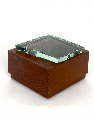 Fontana Arte FontanaArte FONTANA ARTE WALNUT AND GLASS BOXES EDITED BY FONTANA ARTE