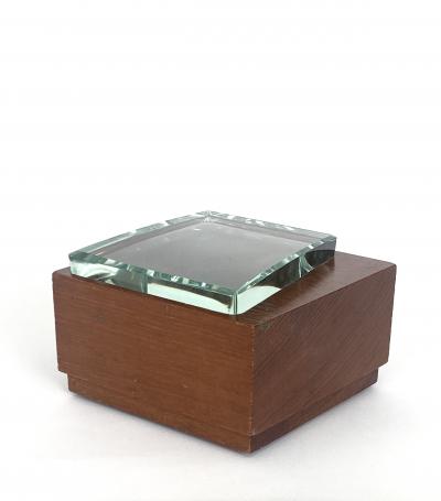  Fontana Arte FontanaArte FONTANA ARTE WALNUT AND GLASS BOXES EDITED BY FONTANA ARTE