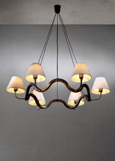  Fontana Arte FontanaArte Fontana Arte 6 arm chandelier