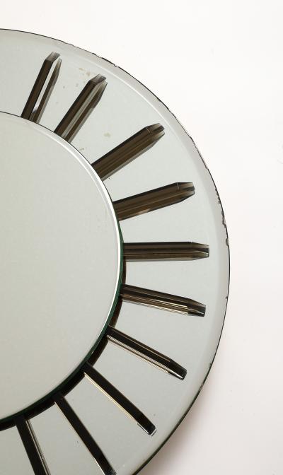  Fontana Arte FontanaArte Fontana Arte Circular Glass Wall Mirror circa 1955