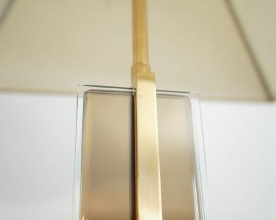  Fontana Arte FontanaArte Fontana Arte Glass Brass Table Lamp Italy C 1960s