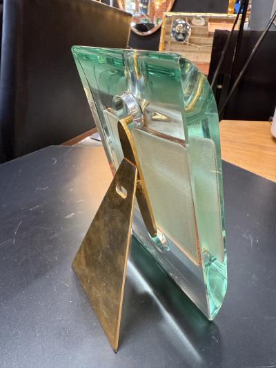  Fontana Arte FontanaArte Fontana Arte Glass and Brass Picture Frame Italy 1960s