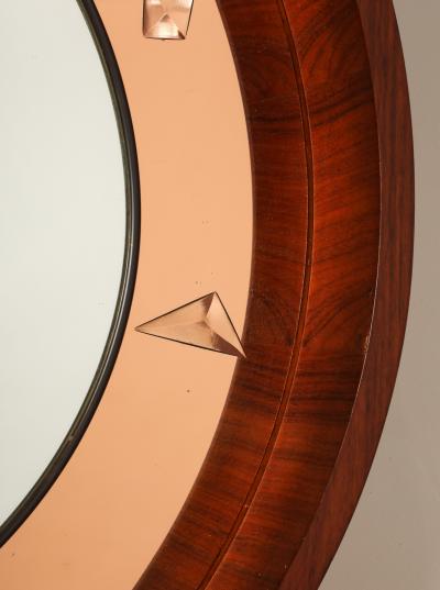  Fontana Arte FontanaArte Fontana Arte Illuminated Wood and Glass Wall Mirror circa 1940