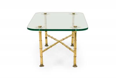  Fontana Arte FontanaArte Fontana Arte Italian Mid Century Brass and Glass Low Coffee Tables