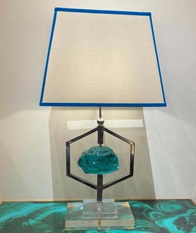  Fontana Arte FontanaArte Fontana Arte Mid Century Pair of Striking Table Lights Attributed to Max Ingrand