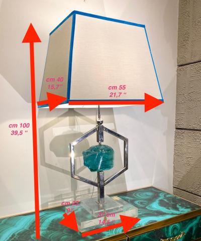  Fontana Arte FontanaArte Fontana Arte Mid Century Pair of Striking Table Lights Attributed to Max Ingrand