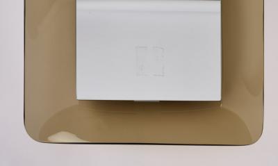  Fontana Arte FontanaArte Fontana Arte Slender Smoked Glass Mirror Italy 1960s