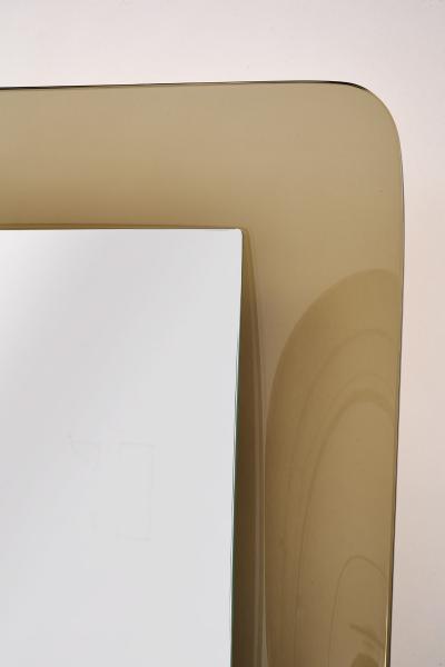  Fontana Arte FontanaArte Fontana Arte Slender Smoked Glass Mirror Italy 1960s