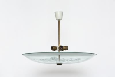 Fontana Arte FontanaArte Fontana Arte by Pietro Chiesa suspension ceiling light Italy circa 1940s