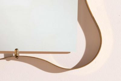  Fontana Arte FontanaArte Fontana Arte mirror with brass frame Italy 1950s