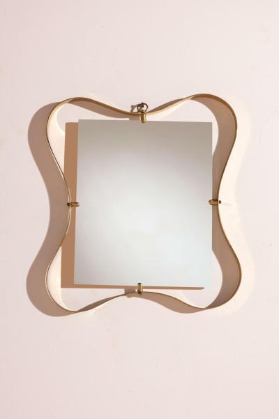  Fontana Arte FontanaArte Fontana Arte mirror with brass frame Italy 1950s