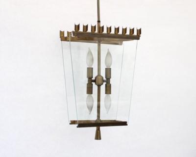  Fontana Arte FontanaArte ITALIAN PENDANT CHANDELIER ATTRIBUTED TO FONTANA ARTE CIRCA 1940