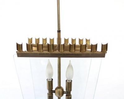  Fontana Arte FontanaArte ITALIAN PENDANT CHANDELIER ATTRIBUTED TO FONTANA ARTE CIRCA 1940