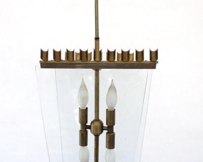  Fontana Arte FontanaArte ITALIAN PENDANT CHANDELIER ATTRIBUTED TO FONTANA ARTE CIRCA 1940