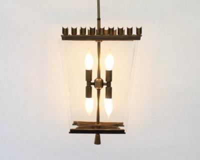  Fontana Arte FontanaArte ITALIAN PENDANT CHANDELIER ATTRIBUTED TO FONTANA ARTE CIRCA 1940